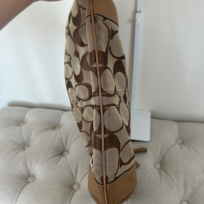 Coach Brown Monogram Ergo Gold Turnlock Shoulder Bag K0785-11601