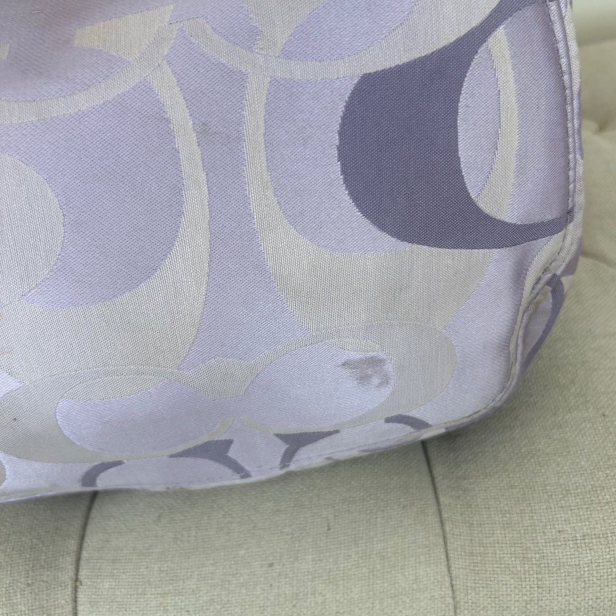 Coach Purple Optic Monogram Zoe Shoulder Bag L0967-F14711