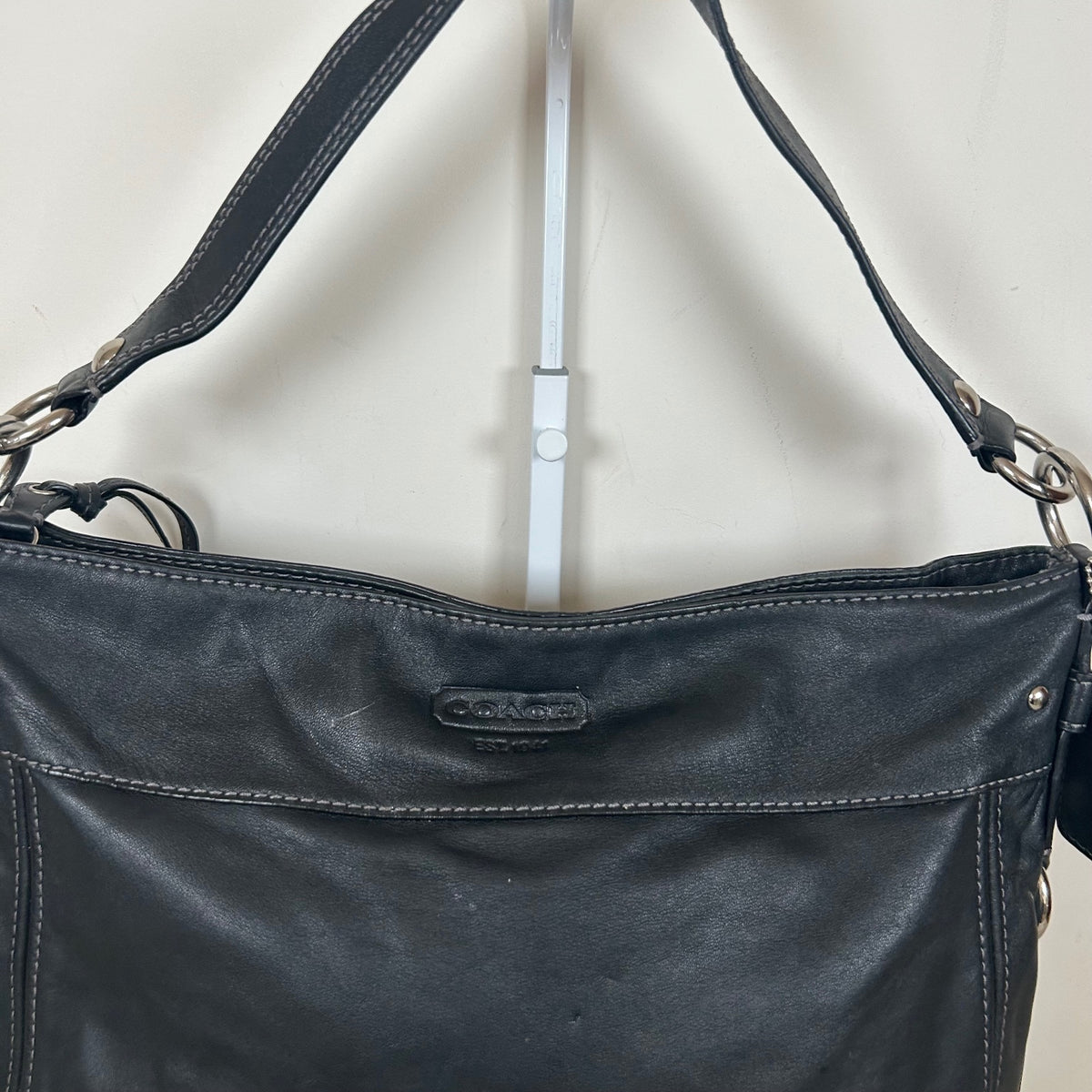 Coach Zoe Black Leather Shoulder Bag F1032-F14706