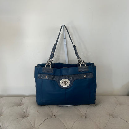 Coach Blue Leather Penelope 3 Compartment Shoulder Bag E1160-F16531