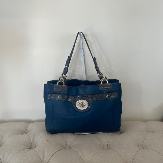 Coach Blue Leather Penelope 3 Compartment Shoulder Bag E1160-F16531