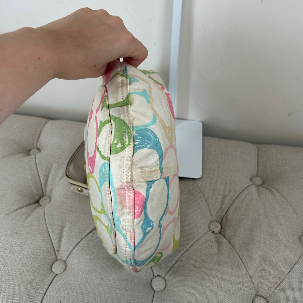 Coach Pastel Scribble Hobo Slouchy Shoulder Bag M05J-132