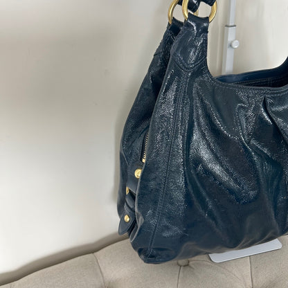 Coach Blue Patent 3 Compartment Shoulder Bag C0982-13900