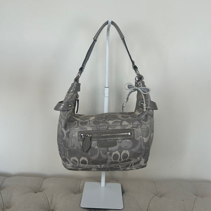 Coach Grey Optic Monogram Shoulder Bag D1063-F15654