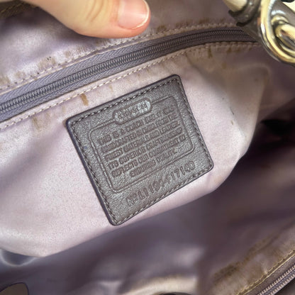 Coach Purple Monogram 3 Compartment Shoulder Bag L1194-F17140