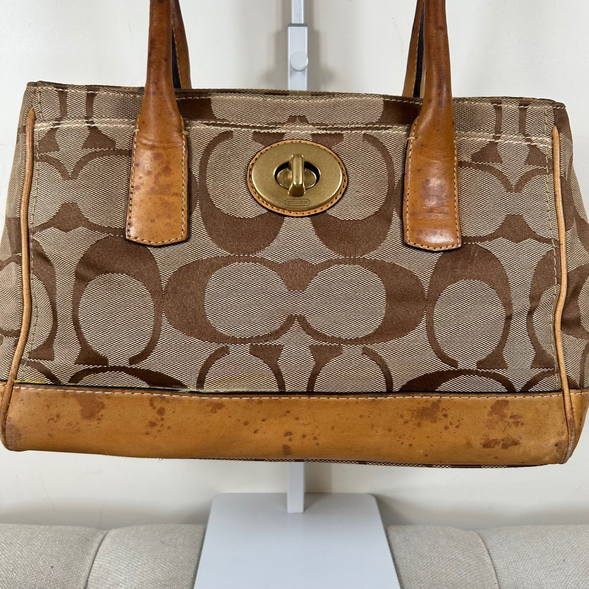 Coach Madeline Brown Monogram Shoulder Bag E0826-12463