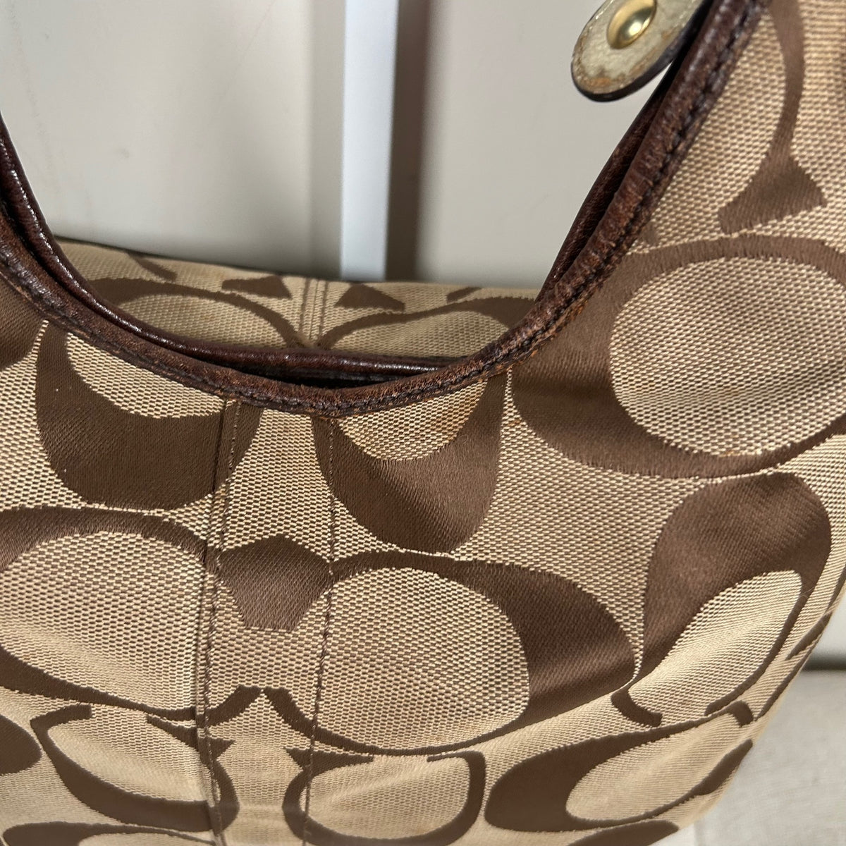 Coach Brown Monogram Medium Ergo Shoulder Bag E1071-F15179