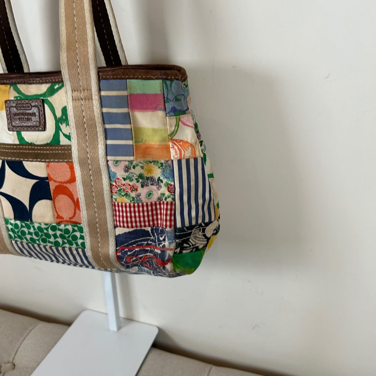 Coach Patchwork Colourful Tote Beach Bag L0649-10454