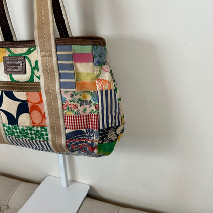 Coach Patchwork Colourful Tote Beach Bag L0649-10454