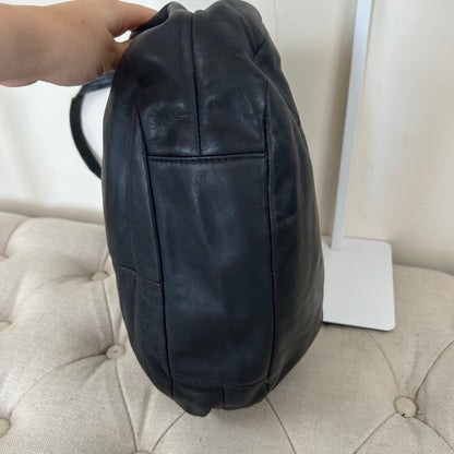 Coach Black Leather 3 Compartment Shoulder Bag E1293-F19453