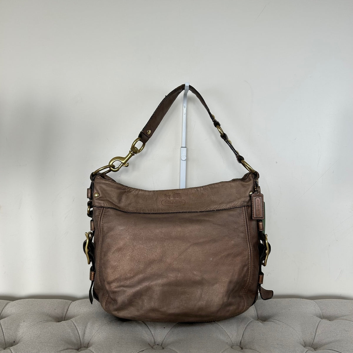 Coach Bronze Metallic Zoe Medium Shoulder Bag K0885-12669