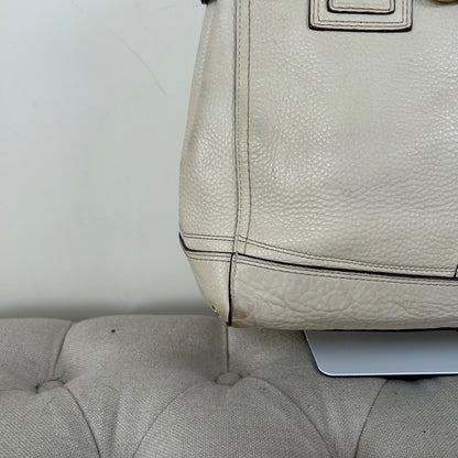Coach Hampton Beige Pebbled Leather Shoulder Bag J0693-10530