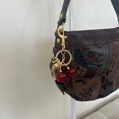 Coach Mosaic Patchwork Brown Shoulder Bag Handbag Purse E0873-41886