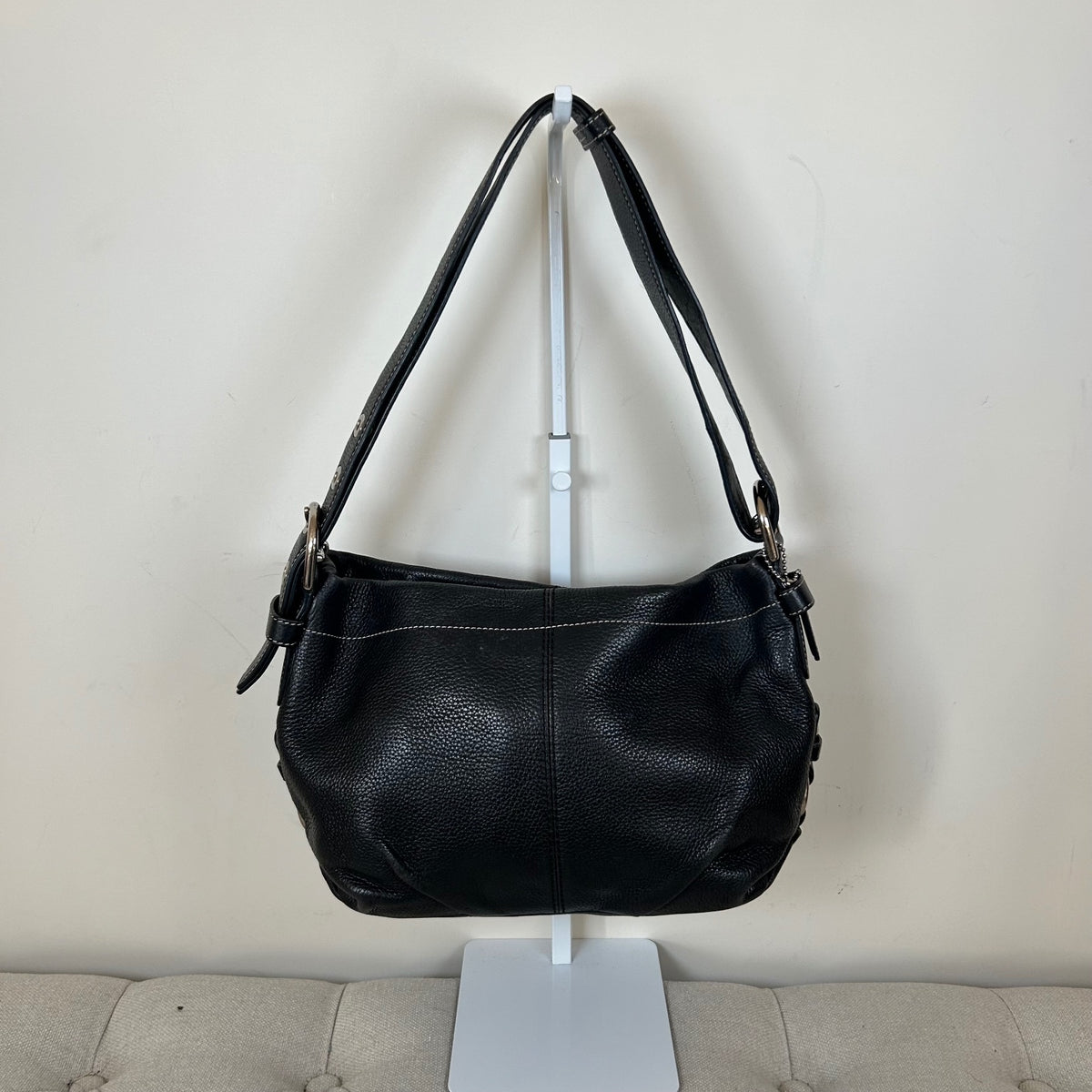 Coach Black Pebbled Leather Shoulder Bag C1069-F15170