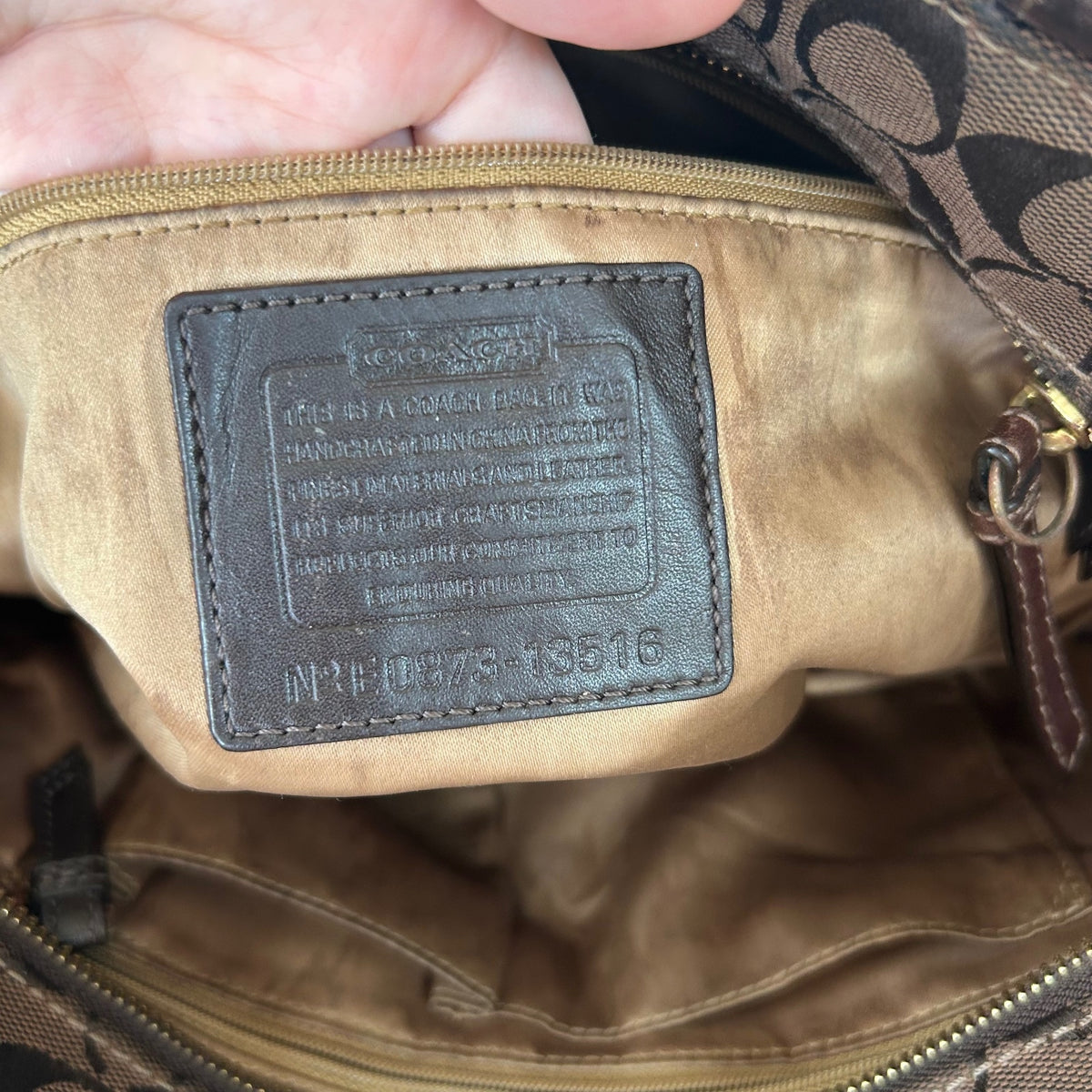 Coach Brown Mosaic Patchwork Tote Shoulder Bag E0873-13516