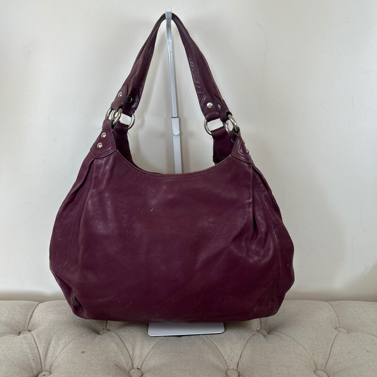 Coach Purple Leather 3 Compartment Shoulder Bag D1082-14313