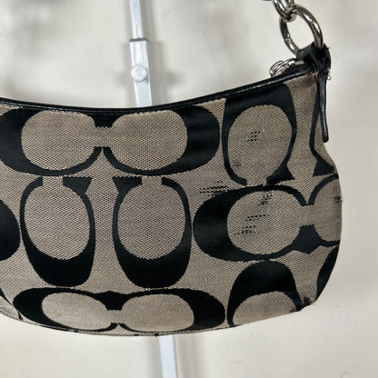 Coach Black Monogram Stripe Mini Shoulder Bag A1175-F17439