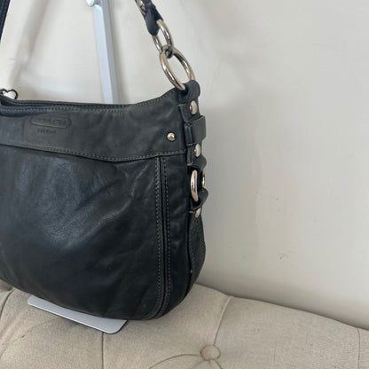 Coach Black Leather Zoe Shoulder Bag A1020-F14797