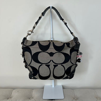 Coach Black Monogram Carly Shoulder Bag G0826-12871