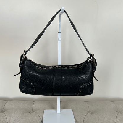 Coach Black Pebbled Leather Baguette Shoulder Bag J04S-5052