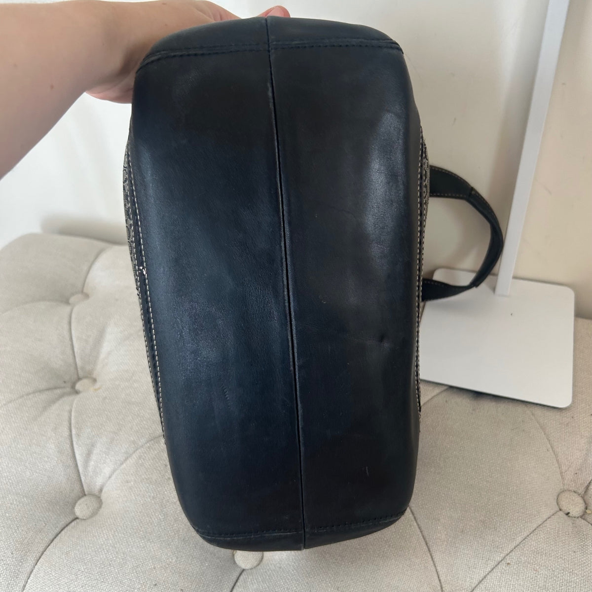 Coach Black Monogram Soho Tote Shoulder Bag M0778-F10927