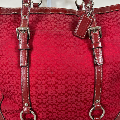 Coach Red Monogram East-West Shoulder Tote Bag H0851-F12345
