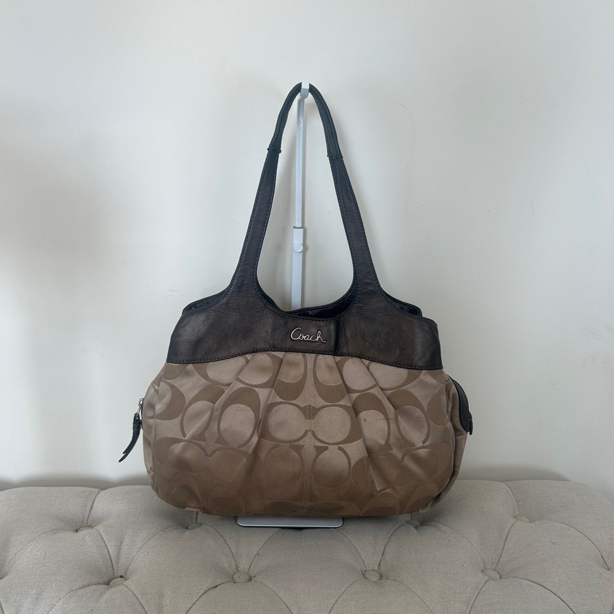 Coach Brown Monogram Lexi 3 Compartment Shoulder Bag L1020-F16314
