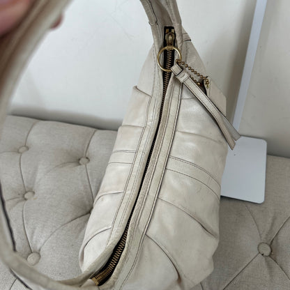 Coach White Leather Ergo Hobo Shoulder Bag B0882-12235