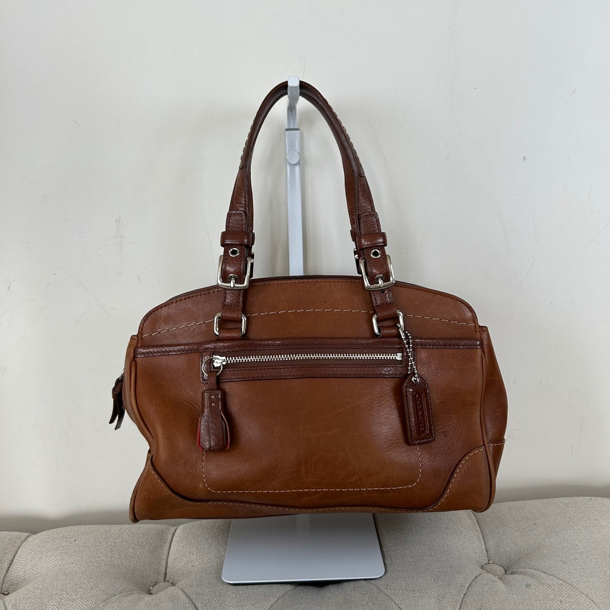 Coach Brown Leather Hampton Shoulder Bag H05S-7465