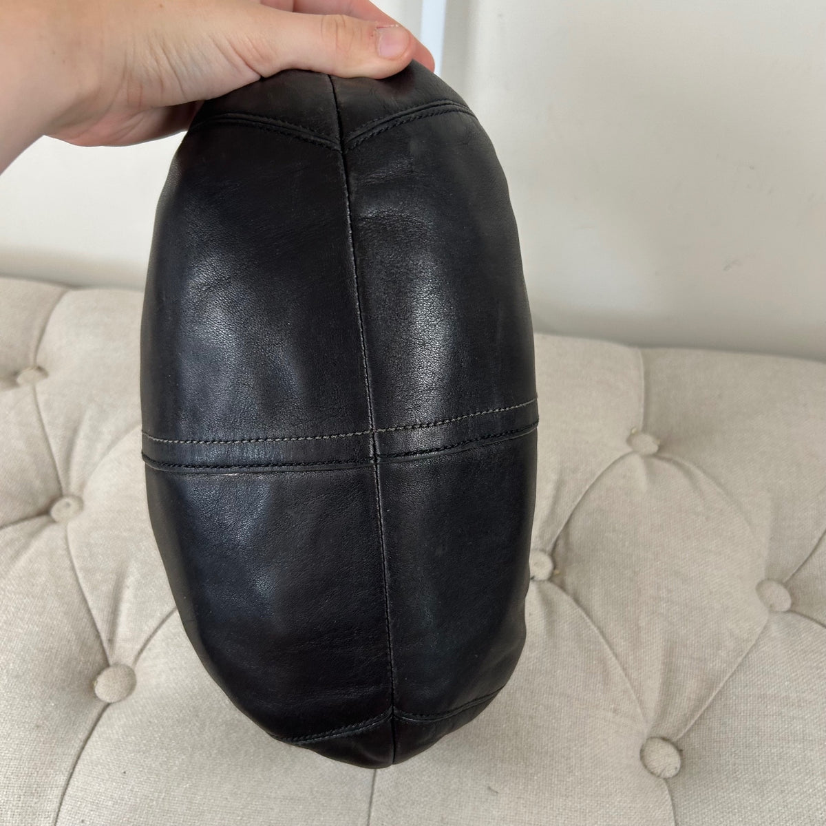 Coach Black Leather Hobo Shoulder Bag D0869-F12347