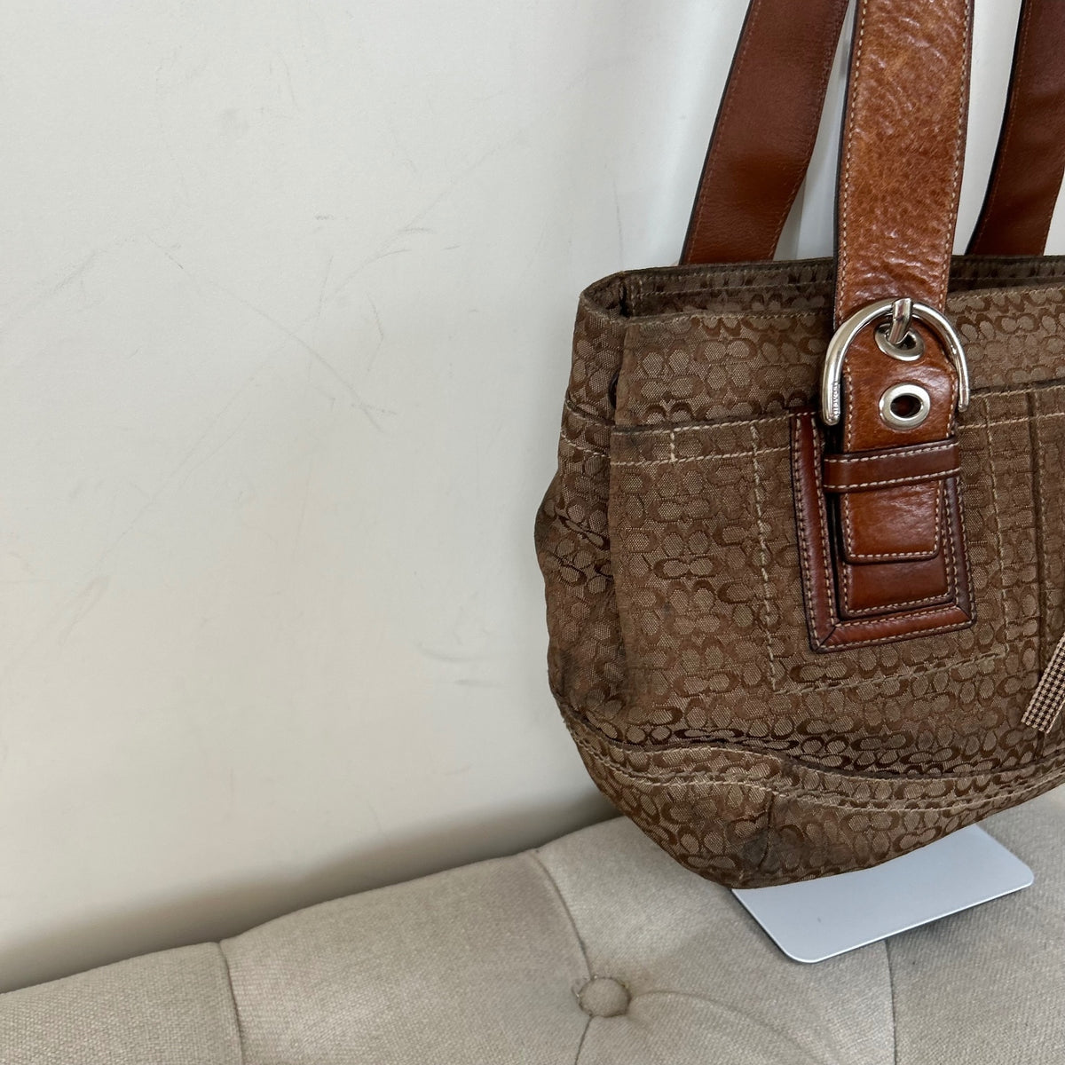 Coach Brown Monogram Soho Tote Shoulder Bag C0867-F12310