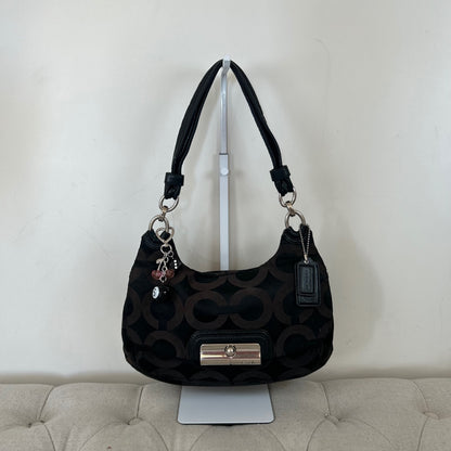 Coach Black Monogram Mini Shoulder Bag M1076-16953