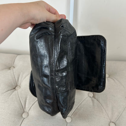 Coach Black Patent Leather Poppy Shoulder Bag M0968-14559