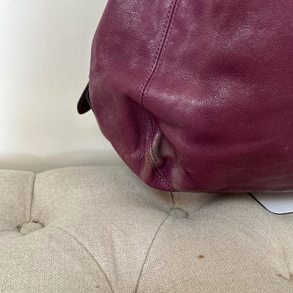 Coach Purple Leather 3 Compartment Shoulder Bag D1082-14313