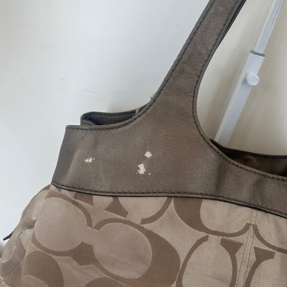 Coach Brown Monogram Lexi 3 Compartment Shoulder Bag L1120-F18828