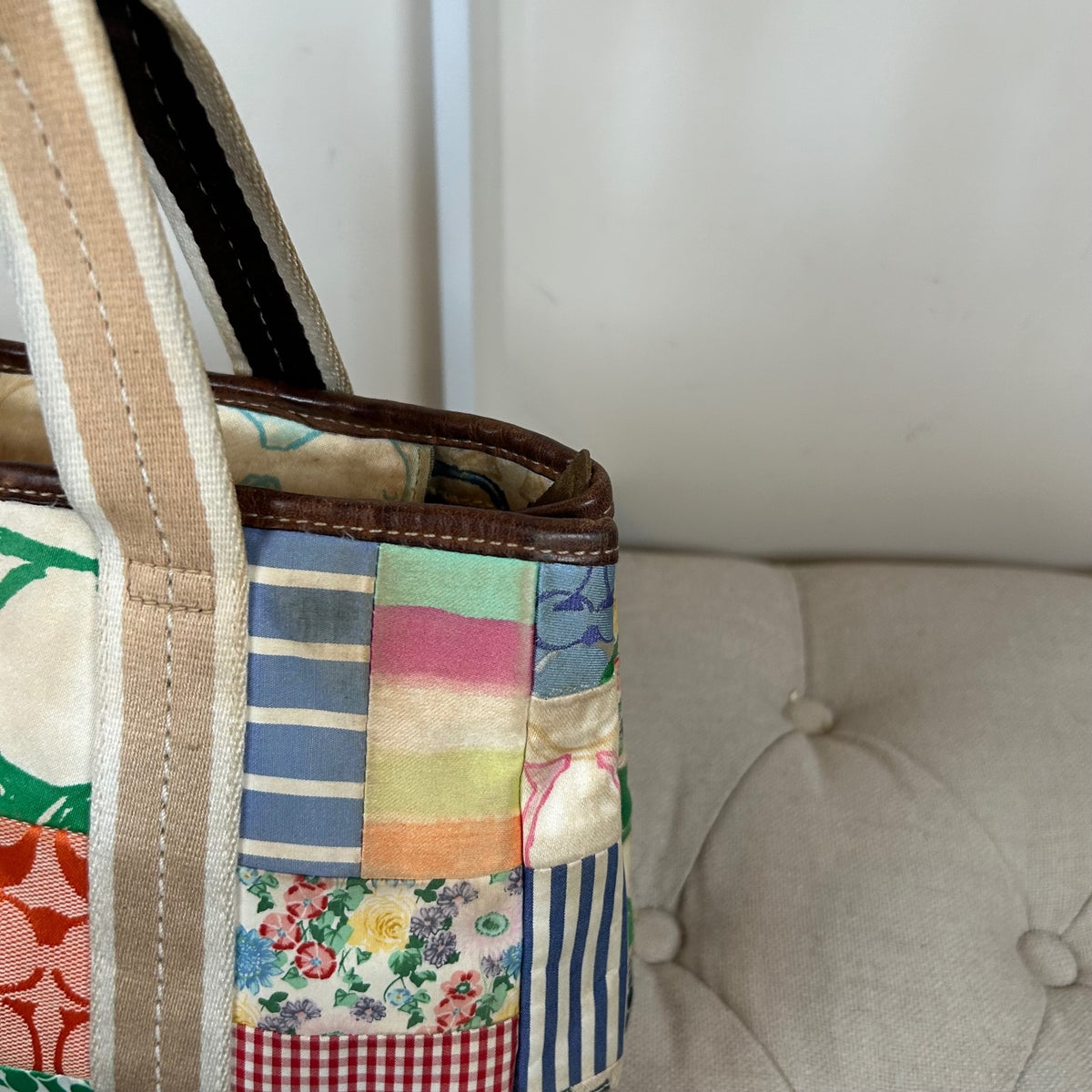 Coach Patchwork Colourful Tote Beach Bag L0649-10454