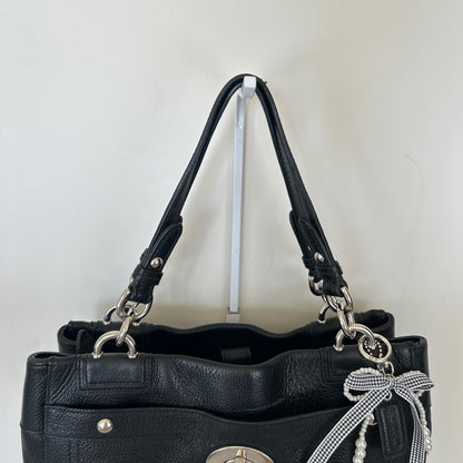Coach Penelope Black Pebbled Leather Shoulder Bag F1172-F16531