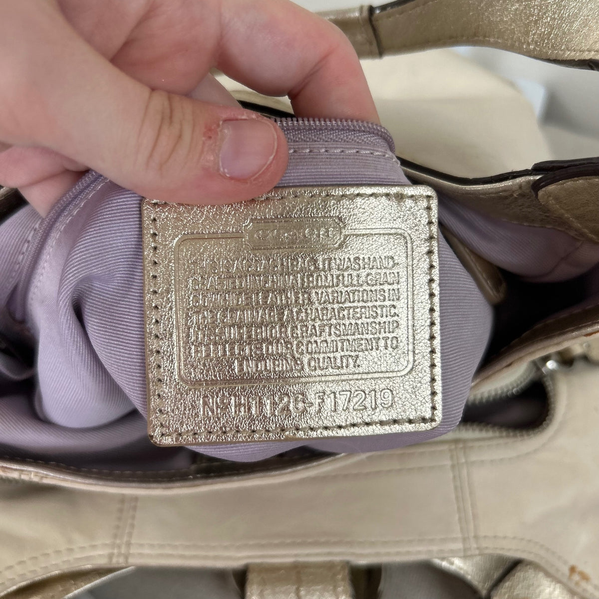 Coach White Leather Soho Buckle Front 3 Compartment Shoulder Bag H1126-F17219