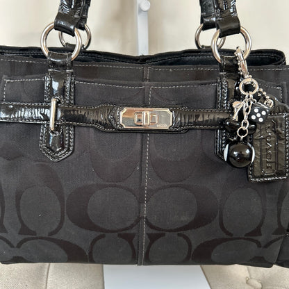 Coach Black Monogram Penelope Shoulder Bag L1173-18966