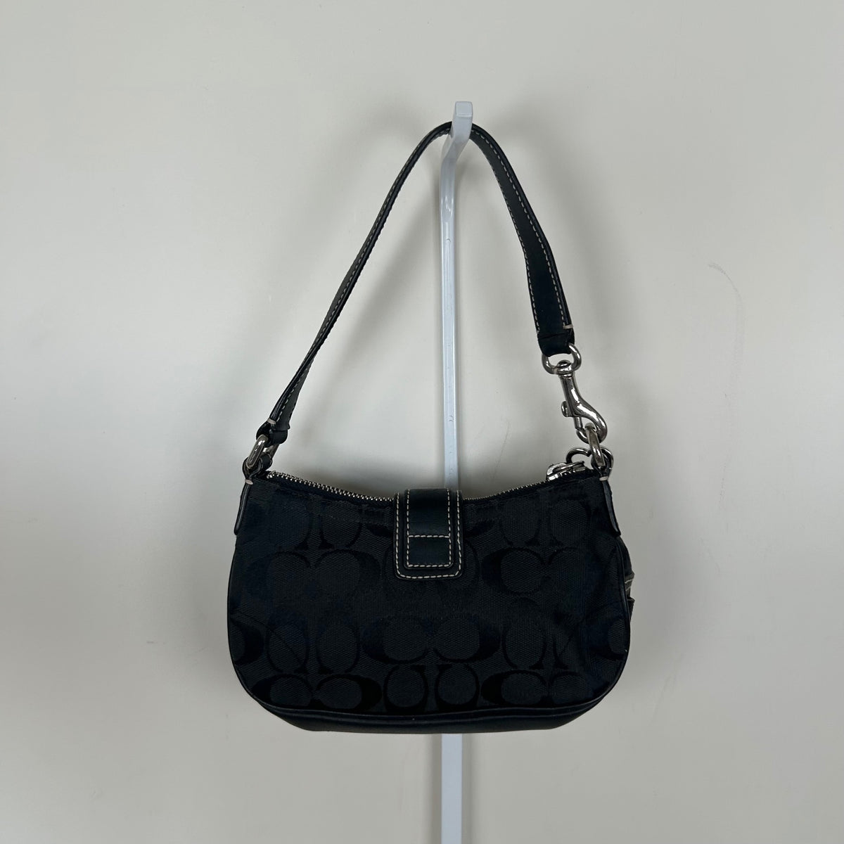 Coach Black Mini Hampton Monogram Shoulder Bag F3U-6362