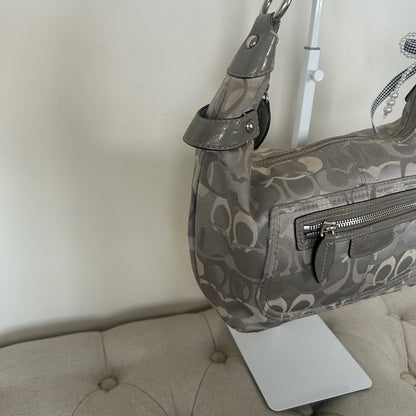 Coach Grey Optic Monogram Shoulder Bag D1063-F15654