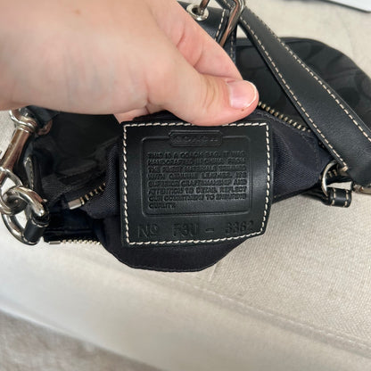 Coach Black Mini Hampton Monogram Shoulder Bag F3U-6362