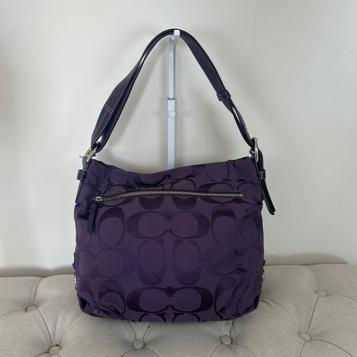 Coach Purple Monogram Crossbody Shoulder Bag G1059-F15067
