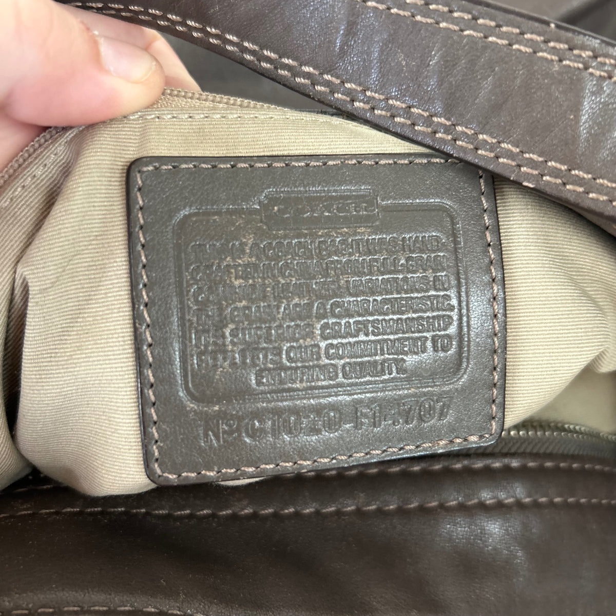 Coach Zoe Brown Leather Hobo Slouchy Convertible Shoulder Bag G1020-F14707
