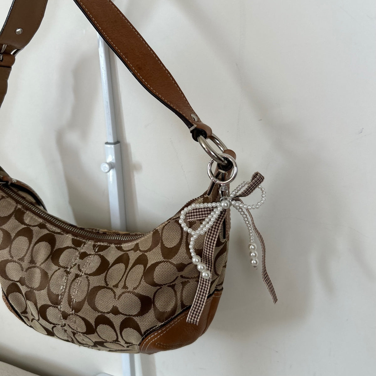 Coach Brown Monogram Hobo Shoulder Bag J0767-11575