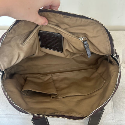 Coach Hampton Brown Signature Monogram Shoulder Bag Handbag Purse L1079-F13977
