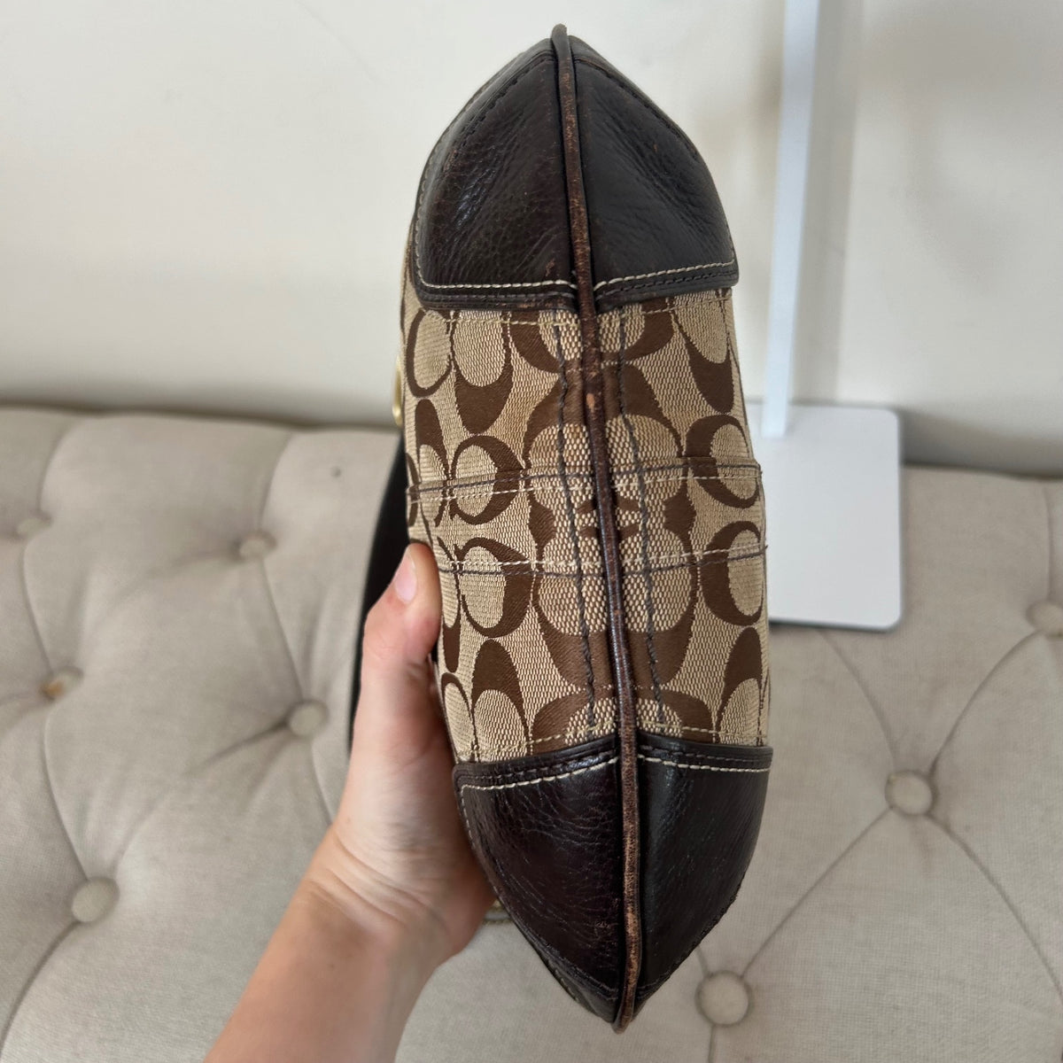 Coach Brown Monogram Hobo Shoulder Bag H0768-11371