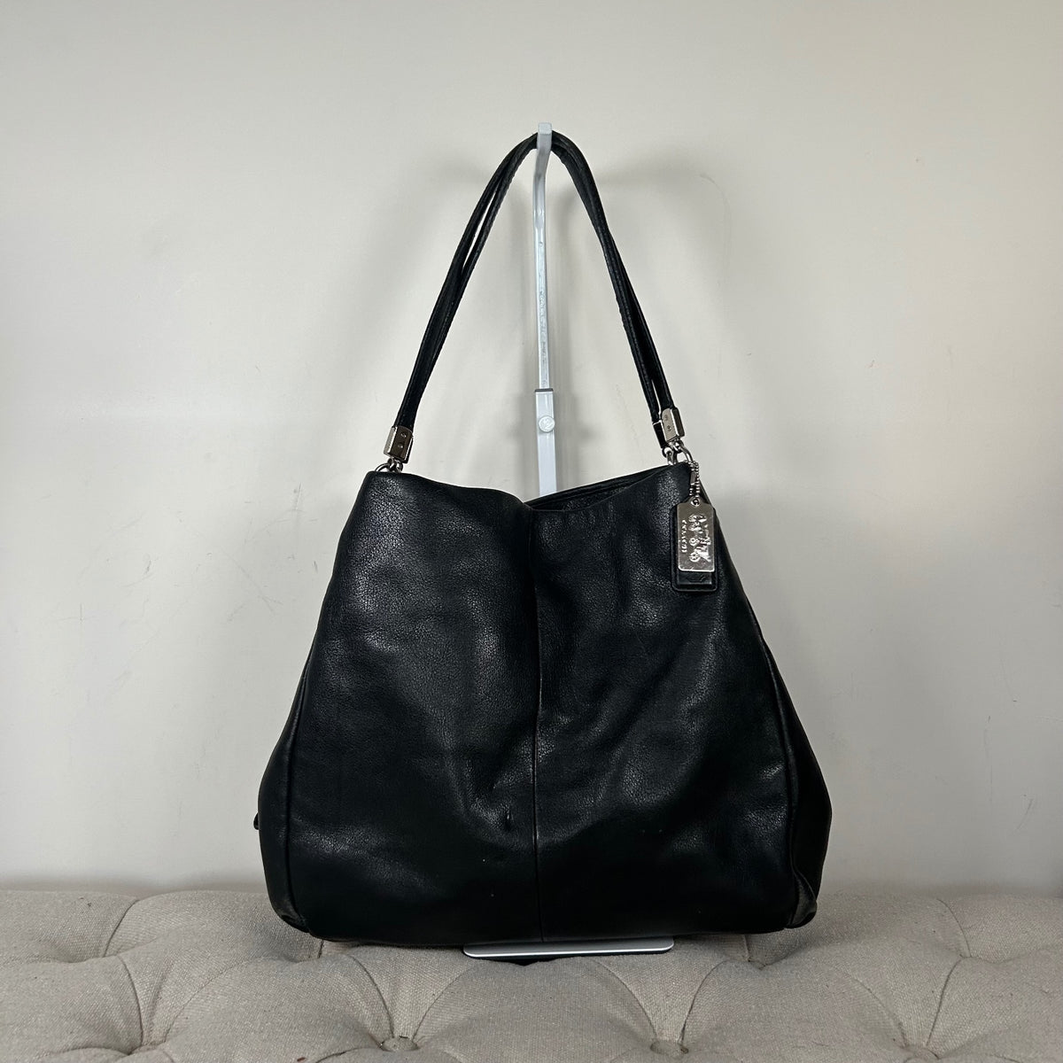 Coach Black Leather 3 Compartment Shoulder Bag E1376-26224