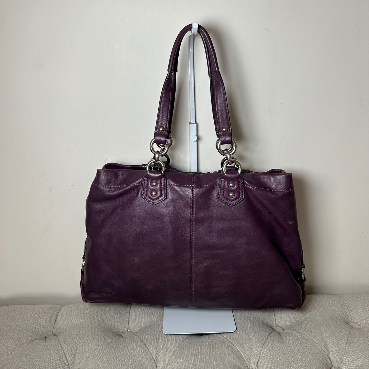Coach Ashley Purple Leather Shoulder Bag G1269-F19425