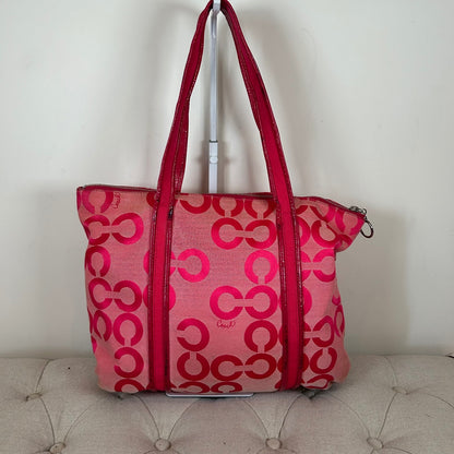 Coach Poppy Neon Pink Shoulder Tote Bag M0920-14530